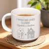 Custom Pottery Mug -Personalized Best Friend Birthday Gifts For Women, Besties, Sisters, BFF - No Distance Too Far For Us