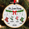 Custom Embroidered Ornament - Personalized Christmas Birthday Gifts For Mom, Dad, Brother, Sister, Kids - Sparkle And Shine Always