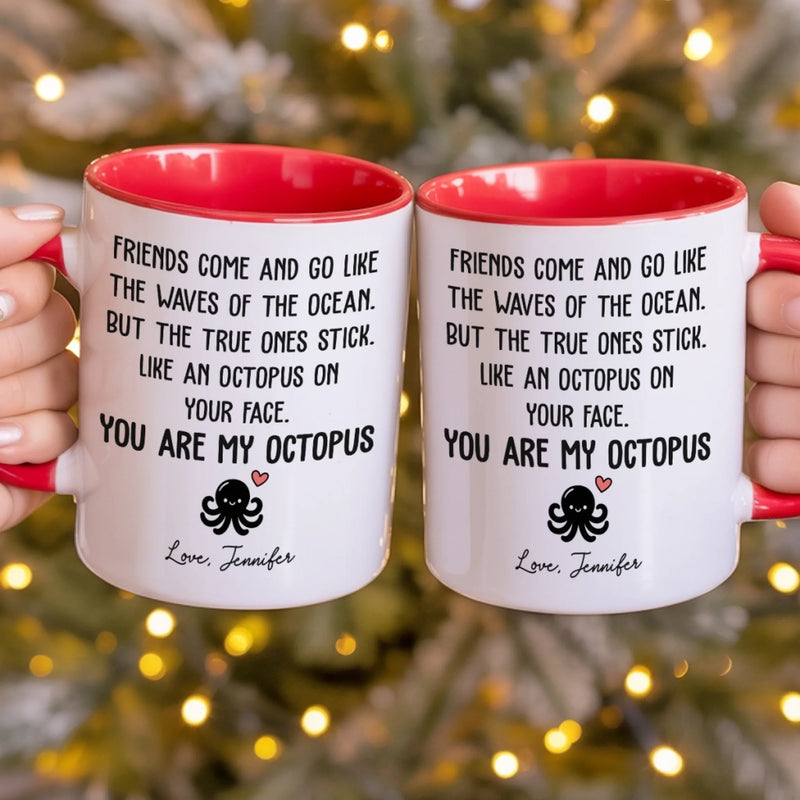 Custom Accent Mug - Personalized Best Friend Birthday Gifts For Women, Besties, Sisters, BFF - We Stick Together