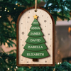 Custom Double Layer Wooden Ornament - Personalized Christmas Birthday Gifts For Mom, Dad, Brother, Sister, Kids - Our Little Family Grows