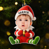 Custom Photo Acrylic Ornament - Personalized Christmas Birthday Gifts For Kids - Christmas Wonder In Tiny Hands