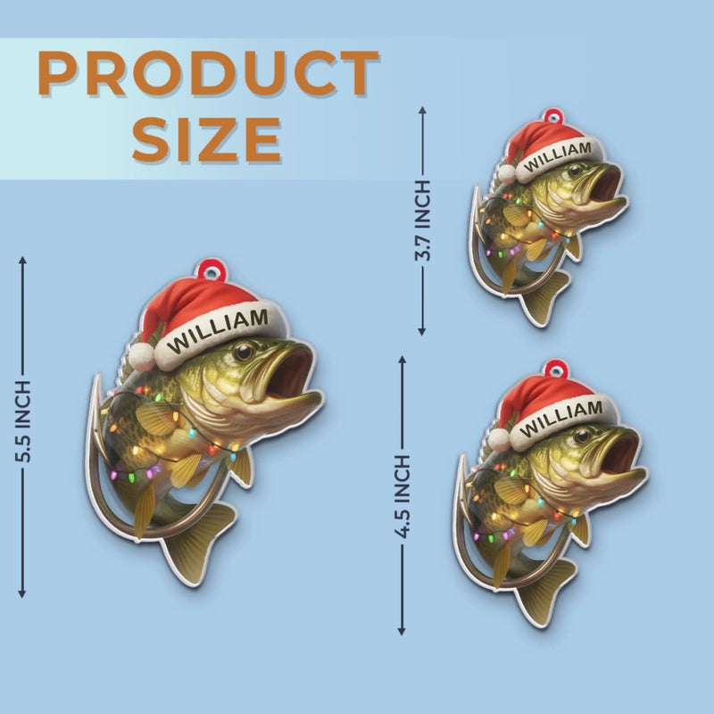 Custom Acrylic Ornament - Personalized Christmas Birthday Fishing Gifts For Fisherman - Deck The Halls With Fishing Tales