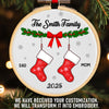 Custom Embroidered Ornament - Personalized Christmas Birthday Gifts For Mom, Dad, Brother, Sister, Kids - Sparkle And Shine Always