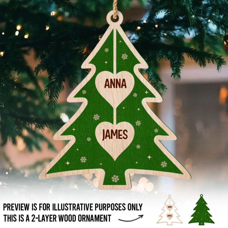 Custom Double Layer Wooden Ornament - Personalized Christmas Birthday Gifts For Mom, Dad, Brother, Sister, Kids - The Best Is Yet To Come