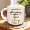Custom Scrabble Printed Pottery Mug - Personalized Birthday Gifts For Mom, Grandma - Heart Full Because Of You