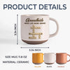 Custom Scrabble Printed Pottery Mug - Personalized Birthday Gifts For Mom, Grandma - Heart Full Because Of You