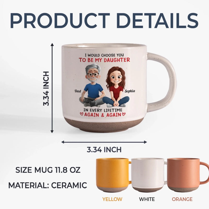 Custom Printed Pottery Mug - Personalized Birthday Gifts For Mom, Dad, Daughter -You Make My Heart Bloom