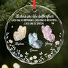Custom Circle Glass Ornament - Personalized Best Friend Christmas Birthday Gifts For Women, Besties, Sisters, BFF - You Make Life Softer