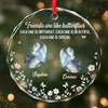 Custom Circle Glass Ornament - Personalized Best Friend Christmas Birthday Gifts For Women, Besties, Sisters, BFF - You Make Life Softer