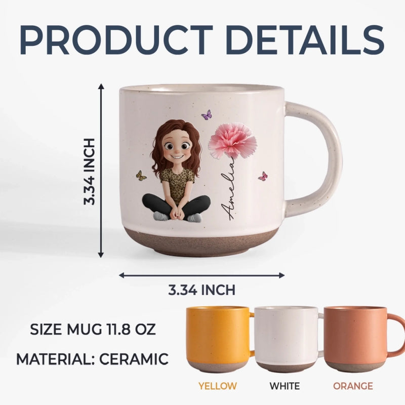 Custom Printed Pottery Mug - Personalized Birthday Gifts For Women, Besties, Sisters, BFF, Family, Yourself - Loved Beyond Measure