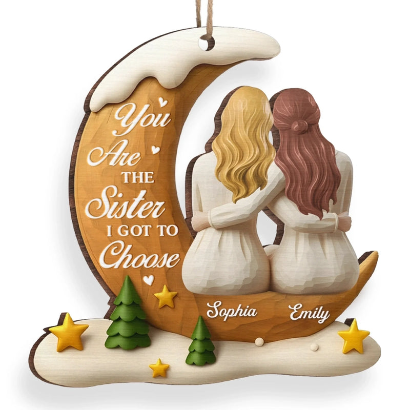 Custom Wood Ornament - Personalized Best Friend Christmas Birthday Gifts For Women, Besties, Sisters, BFF - Best Friends Through Every Season