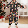 Custom Photo Onesie Pajamas - Personalized Christmas Birthday Gifts For Family, Dog Cat Lovers - The Family That Matches, Laughs Together