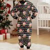 Custom Photo Onesie Pajamas - Personalized Christmas Birthday Gifts For Family, Dog Cat Lovers - The Family That Matches, Laughs Together