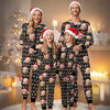 Custom Photo Onesie Pajamas - Personalized Christmas Birthday Gifts For Family, Dog Cat Lovers - The Family That Matches, Laughs Together