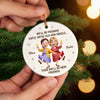 Custom Ceramic Ornament - Personalized Best Friend Christmas Birthday Gifts For Women, Besties, Sisters, BFF - Laughing Through The Holiday Magic