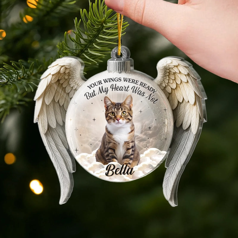 Custom Photo Acrylic Ornament - Personalized Pet Christmas Memorial Sympathy Gifts For Dogs, Cats - My Angel With Fur