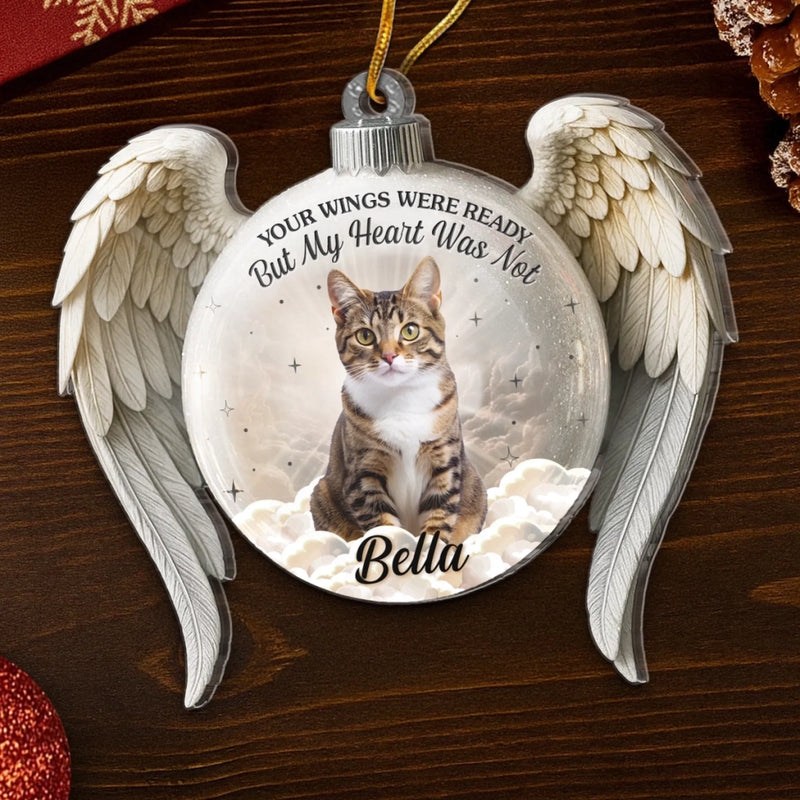 Custom Photo Acrylic Ornament - Personalized Pet Christmas Memorial Sympathy Gifts For Dogs, Cats - My Angel With Fur