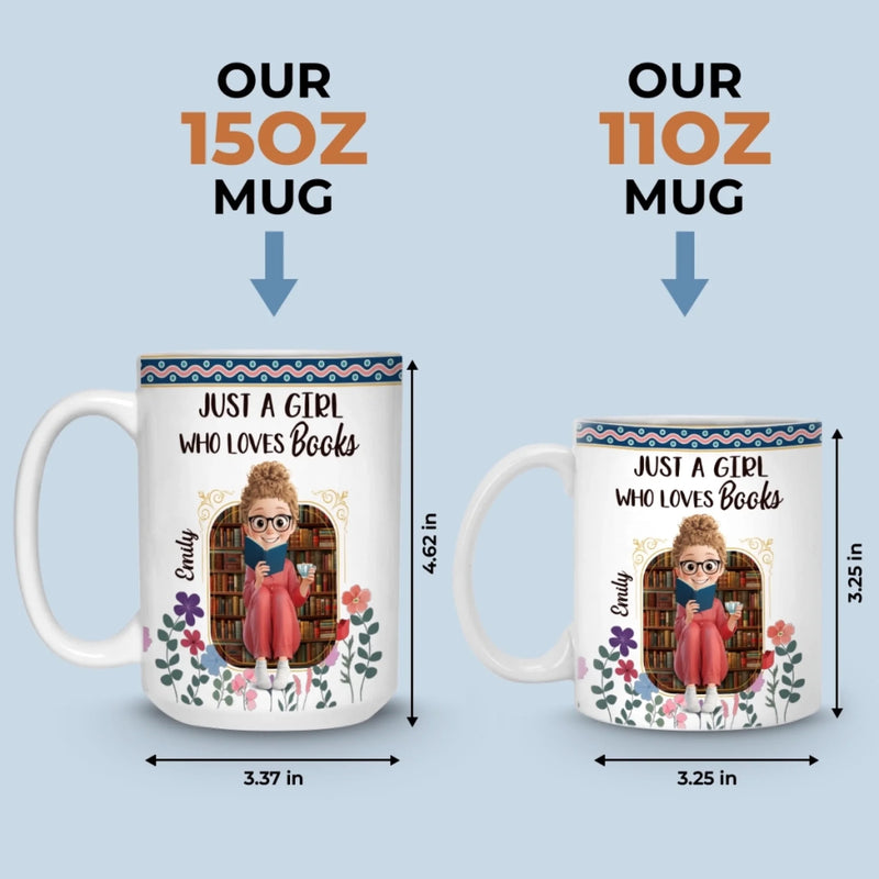 Custom Mug - Personalized Bookish Gifts For Book Lovers, Bookworms, Readers - Readers Never Feel Alone