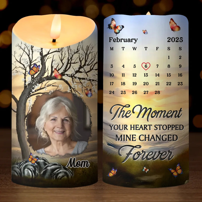 Custom Photo LED Candle - Personalized Christmas Memorial Sympathy Gifts For Loss Of Mom, Dad - Your Light Stays With Me