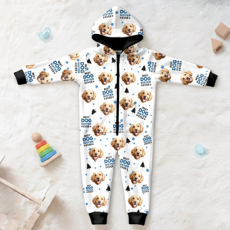 Custom Photo Kids Onesie - Personalized Christmas Birthday Gifts For Dog Cat Lovers, Dog Dad And Mom, Cat Owners - Snuggles, Giggles And Puppy Love