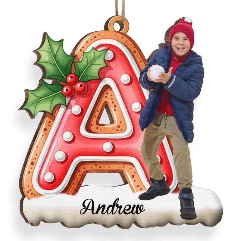 Custom Photo Wood Ornament - Personalized Christmas Birthday Gifts For Mom, Dad, Brother, Sister, Kids - Home Grows With Our Love