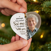 Custom Photo Ceramic Ornament - Personalized Christmas Memorial Sympathy Gifts For Loss Of Mom, Dad - Your Light Stays With Me