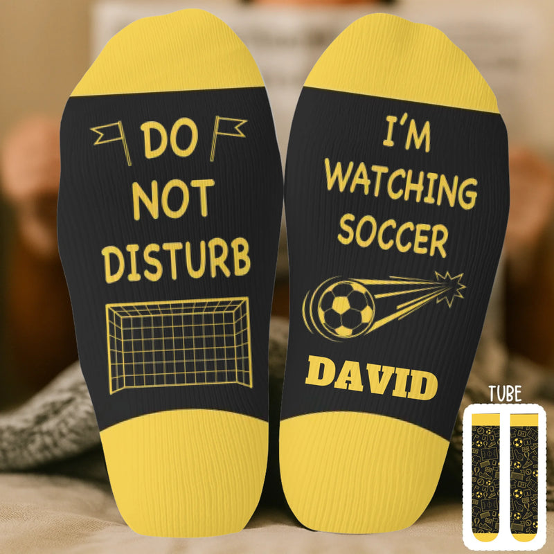 Custom Soccer Crew Socks - Personalized Christmas Birthday Soccer Gifts For Soccer Lovers, Sports Fans, Sports Lovers - Chasing Goals Every Day