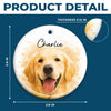 Custom Photo Ceramic Ornament - Personalized Christmas Birthday Gifts For Dog Cat Lovers, Dog Dad And Mom, Cat Owners - Life Feels Better Furry