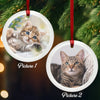 Custom Photo Lenticular Crystal Ornament - Personalized Christmas Birthday Gifts For Dog Cat Lovers, Dog Dad And Mom, Cat Owners - Furry & Festive