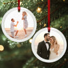 Custom Photo Lenticular Crystal Ornament - Personalized Anniversary Christmas Wedding Gifts For Husband And Wife, Him And Her - Merry & Mine