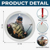 Custom Photo Lenticular Crystal Ornament - Personalized Christmas Birthday Fishing Gifts For Fisherman - Casting Joy Into Cold Waters