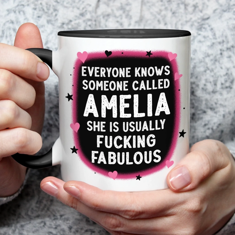 Custom Accent Mug - Personalized Best Friend Birthday Gifts For Women, Besties, Sisters, BFF - Life Feels Lighter With You