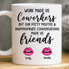 Custom Mug - Personalized Funny Gifts For Coworker, Work Bestie - Teamwork Makes Days Better