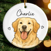 Custom Photo Ceramic Ornament - Personalized Christmas Birthday Gifts For Dog Cat Lovers, Dog Dad And Mom, Cat Owners - One Paw Closer To Pure Joy