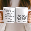 Custom Mug - Personalized Christmas Birthday Gifts For Cat Lovers, Cat Mom And Dad - Daily Dose Of Purr Therapy