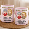 Custom 11oz Pink Marble Mug - Personalized Birthday Gifts For Mom, Daughter - Forever My Girl Forever Home