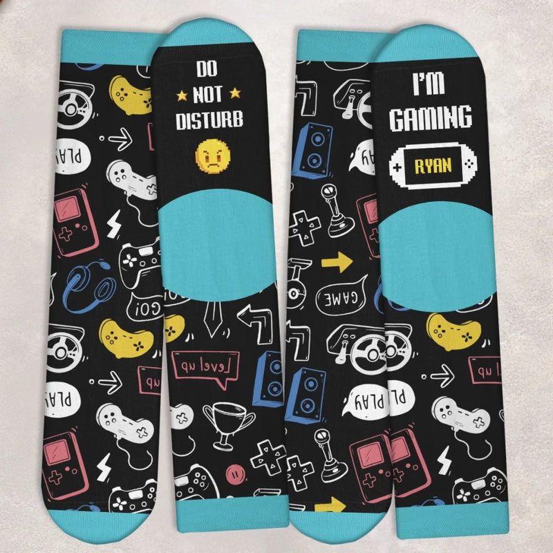 Custom Gamer Crew Socks - Personalized Birthday Gifts For Gamers, Game Lovers, Gaming Fans, Family - Step Into Joy