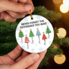 Custom Ceramic Ornament - Personalized Christmas Birthday Gifts For Coworker, Work Bestie - Never Forget The Difference You Make