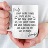 Custom Mug - Personalized Best Friend Birthday Gifts For Women, Besties, Sisters, BFF - Laughing Through Life Together