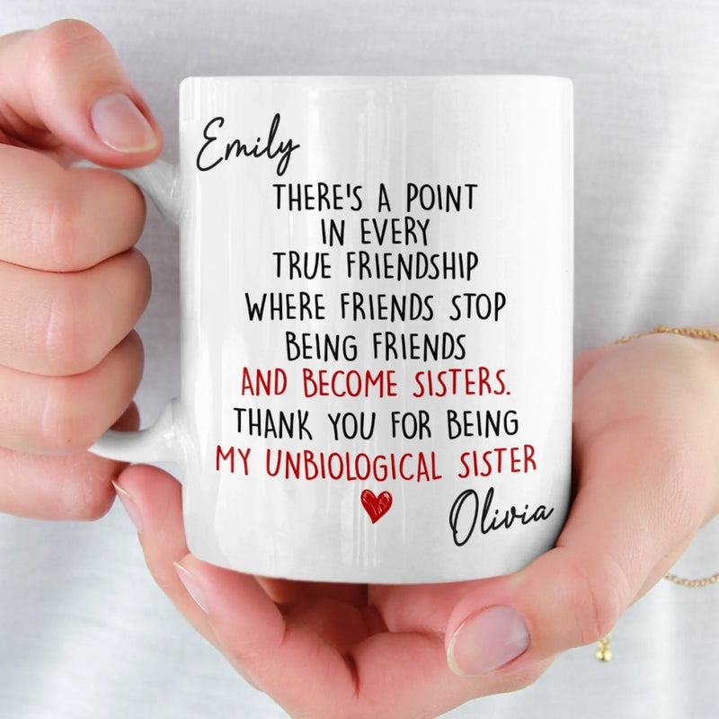 Custom Mug - Personalized Best Friend Birthday Gifts For Women, Besties, Sisters, BFF - My Favorite Human Chaos