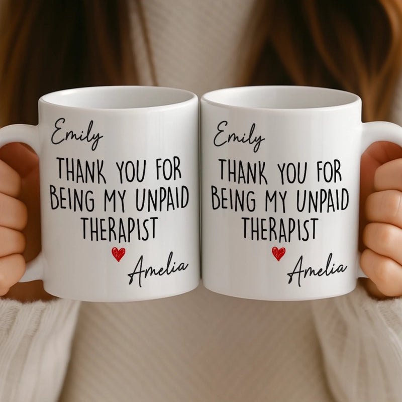 Custom Mug - Personalized Best Friend Birthday Gifts For Women, Besties, Sisters, BFF - Bonded By Pure Chaos