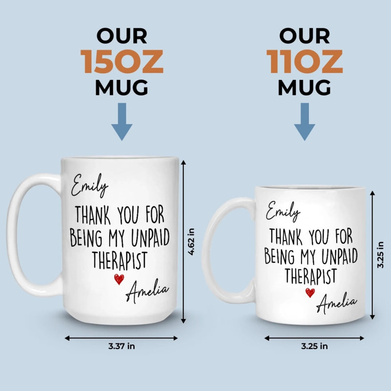 Custom Mug - Personalized Best Friend Birthday Gifts For Women, Besties, Sisters, BFF - Bonded By Pure Chaos