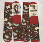 Custom Name Book Lover Gifts - Personalized Middle Tube Socks
