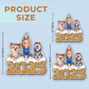 Custom Acrylic Ornament - Personalized Christmas Birthday Gifts For Dog Cat Lovers, Dog Dad And Mom, Cat Owners - Joy Comes With Paws