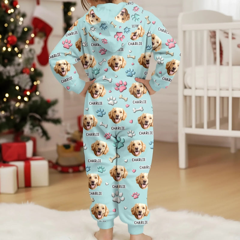 Custom Photo Kids Onesie - Personalized Christmas Birthday Gifts For Dog Cat Lovers, Dog Dad And Mom, Cat Owners - Paws, Love And Matching Vibes