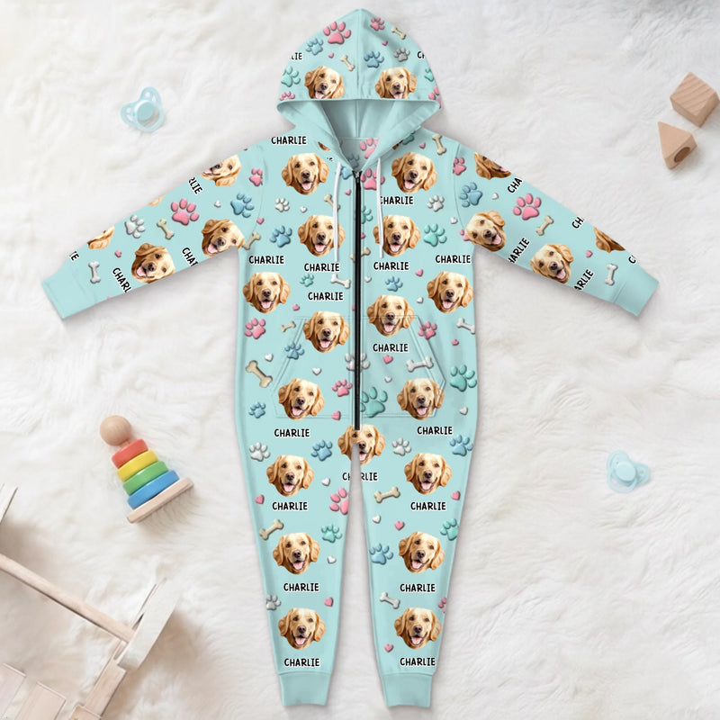 Custom Photo Kids Onesie - Personalized Christmas Birthday Gifts For Dog Cat Lovers, Dog Dad And Mom, Cat Owners - Paws, Love And Matching Vibes