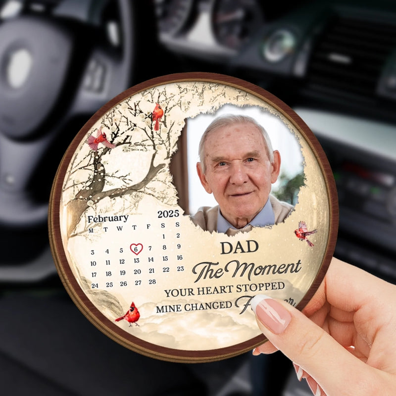 Custom Photo Car Visor Clip - Personalized Memorial Sympathy Gifts For Loss Of Mom, Dad - Watching Over Me Always