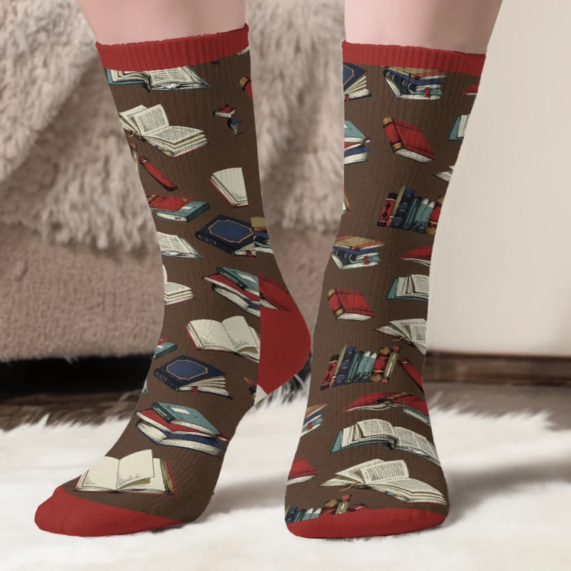 Custom Kid Crew Socks - Personalized Bookish Gifts For Book Lovers, Bookworms, Readers - Bookmark My Little World