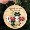 Custom Double Layer Wooden Ornament - Personalized Christmas Birthday Gifts For Mom, Dad, Brother, Sister, Kids - All The Pieces Of Us