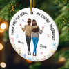 Custom Ceramic Ornament - Personalized Best Friend Christmas Birthday Gifts For Women, Besties, Sisters, BFF - Festive Days With My Besties